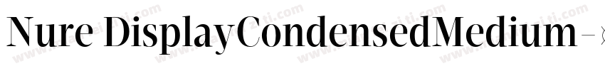 Nure DisplayCondensedMedium字体转换